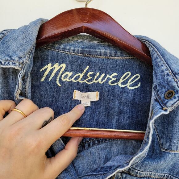 Madewell Willow Wash Western Shirt XS - Picture 6 of 11
